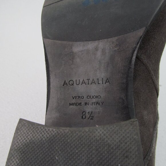 Aquatalia Foster Dark Gray Suede Ankle Booties 8.5 - Picture 11 of 11
